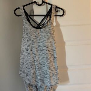 Lululemon Athletica Black and White Strappy Tank Top